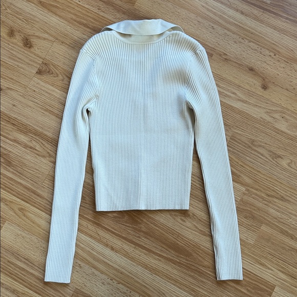 Nordstrom Ivory Ribbed Sweater - Picture 2 of 7
